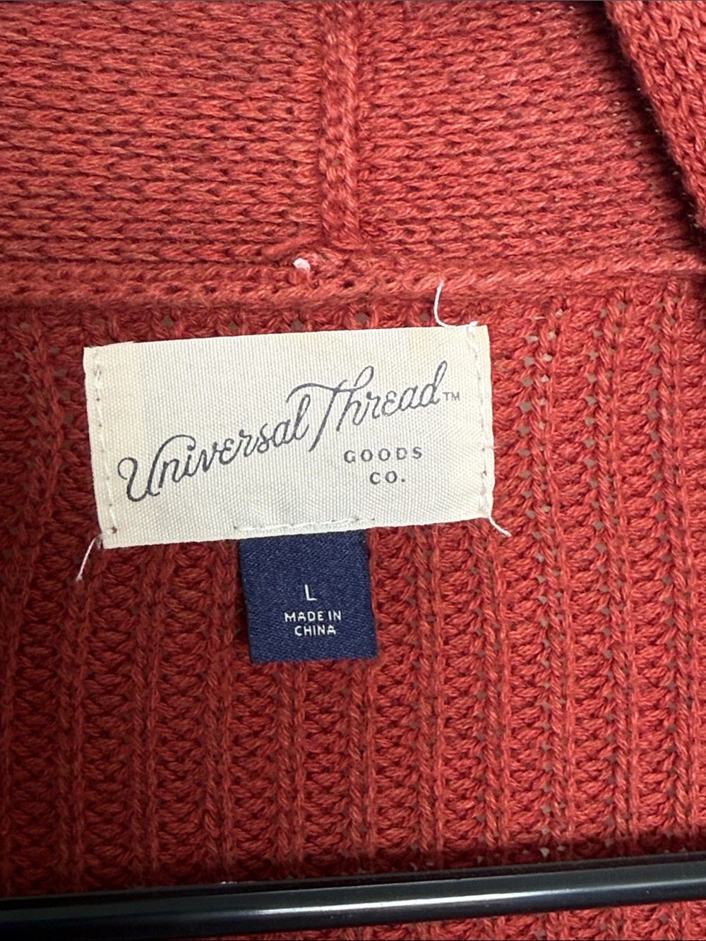 Universal Thread Open-Front Cardigan in Rust Red - Picture 2 of 5